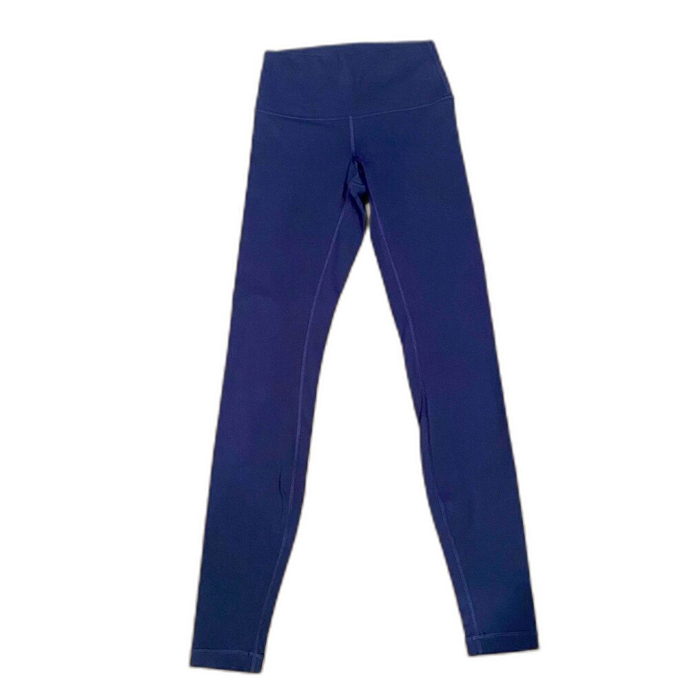 Lululemon Align High-Rise Pant full length 28" Size 4 Navy Buttery Soft EUC - Picture 4 of 6